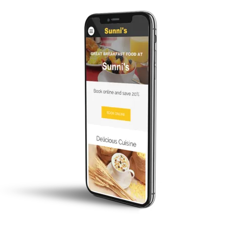 Breakfast restaurant mobile template