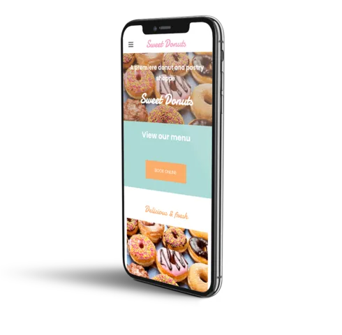 Donut bakery mobile template