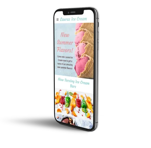 Ice cream website mobile template