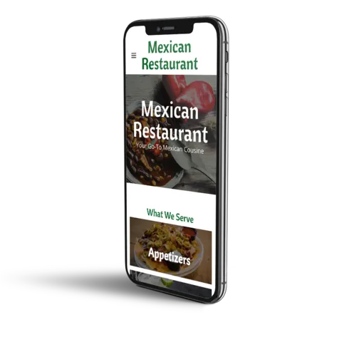 Mexican restaurant mobile template