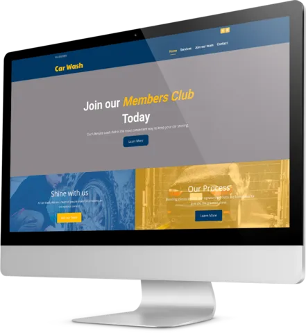 Auto repair website template Desktop view of a Template