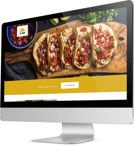 Taco restaurant template Desktop view of a Template