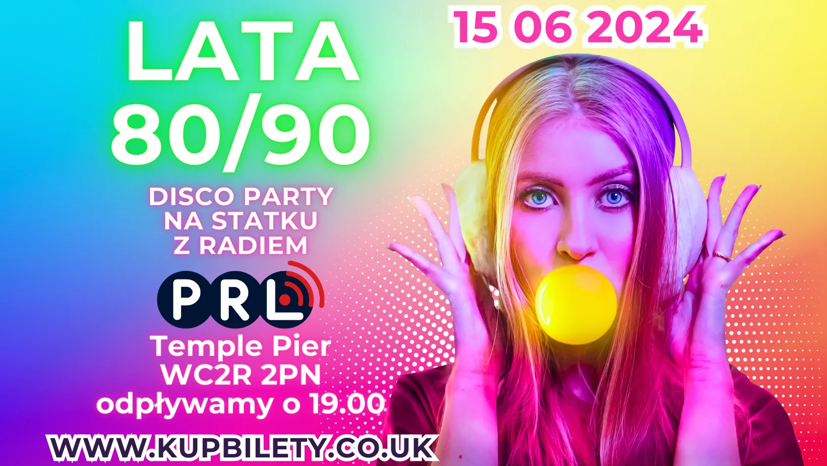 Disco Party Na Statku z Radiem PRL - Lata 80/90 - 15 Czerwca 2024