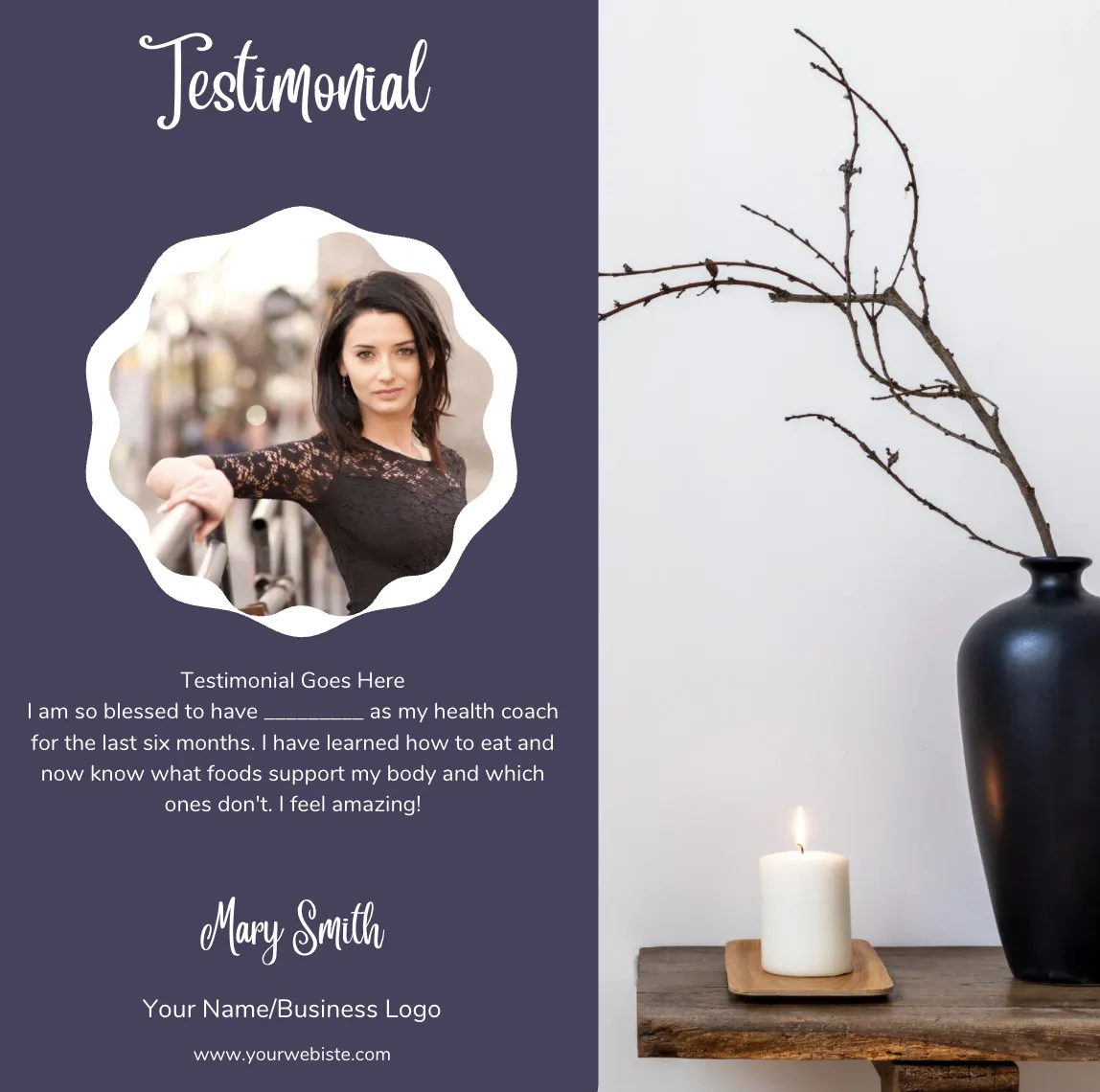 DFY FB and IG Testimonial Template