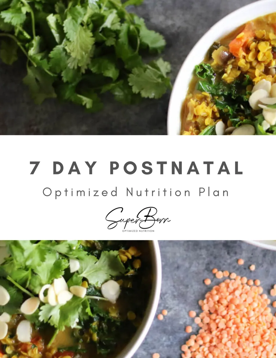 7 day Postnatal Meal Plan