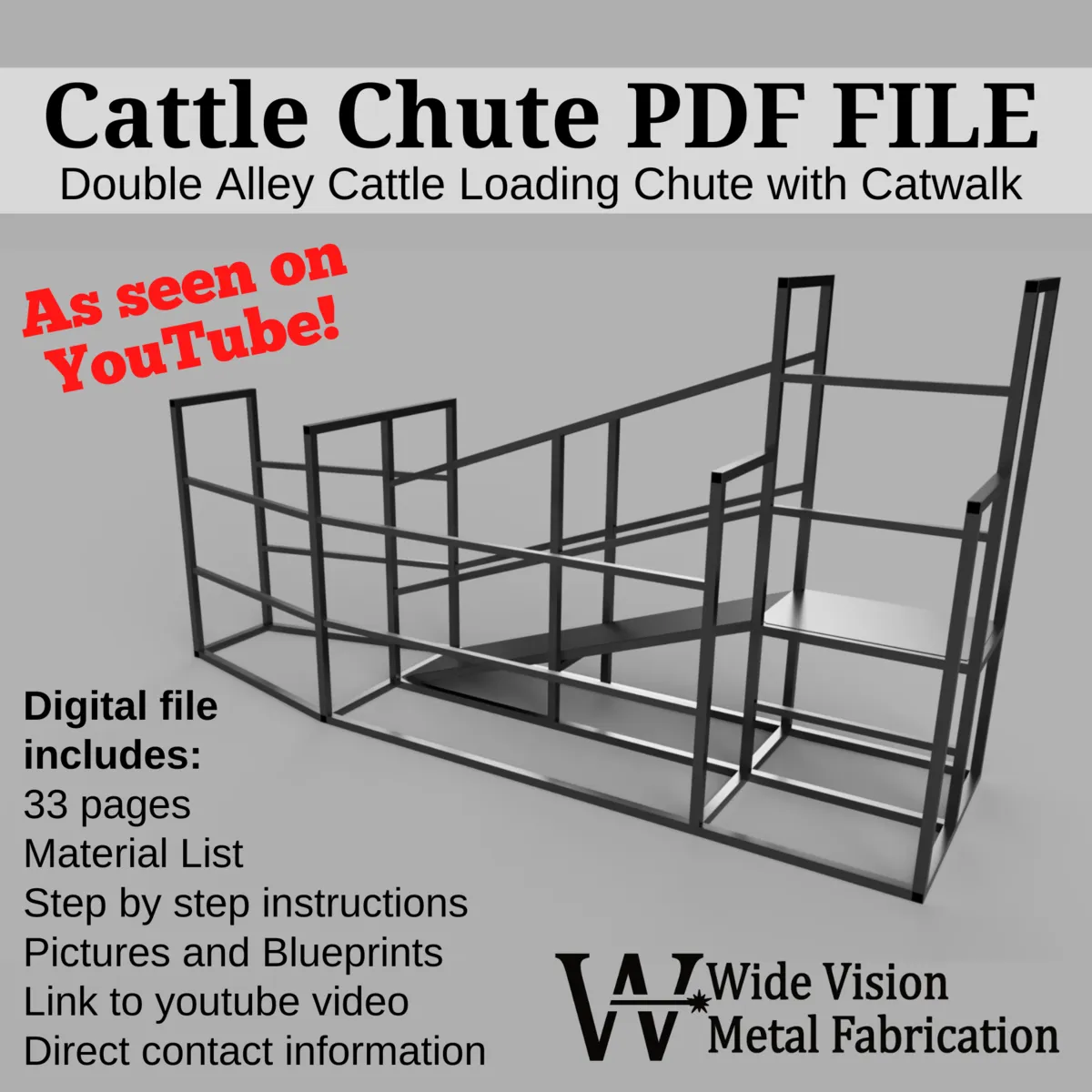 Cattle Loading Chute PDF FILE blueprint digital download