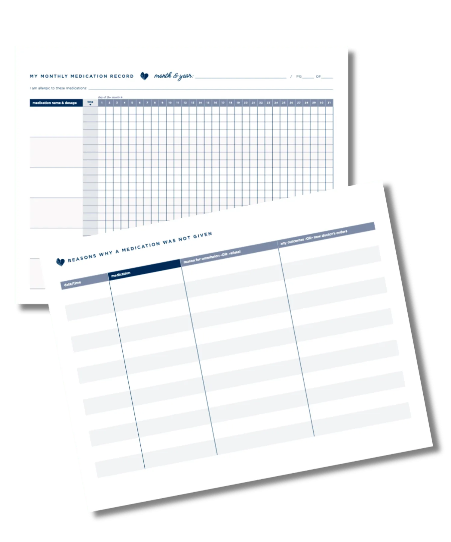 Routine Medication Refill Pages