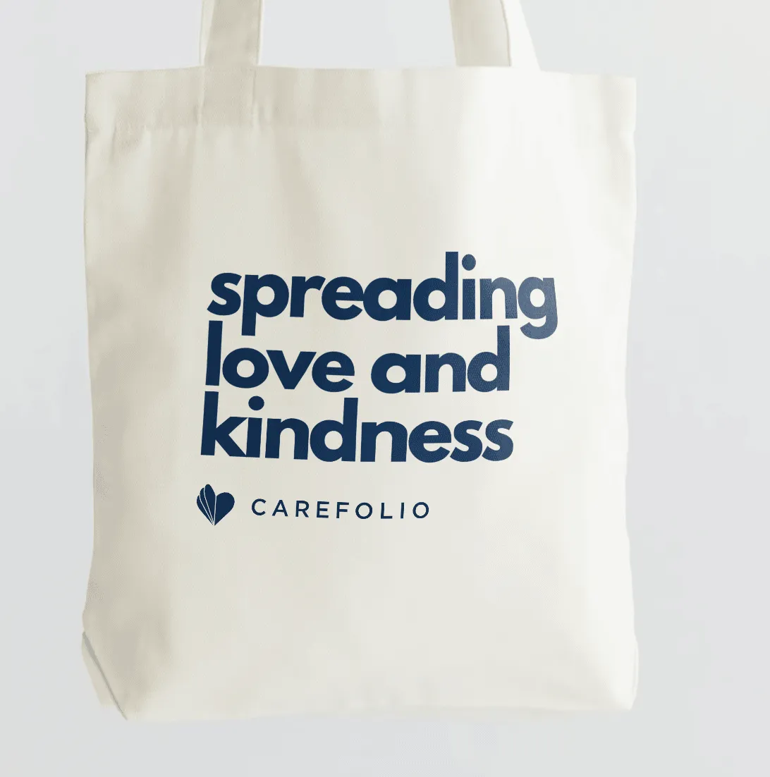 Spreading Love and Kindness Canvas Tote Bag 