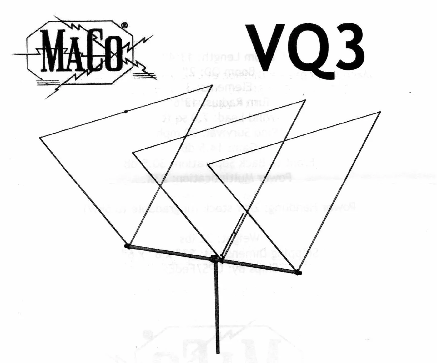 Maco VQ3 V-Quad Beam Antenna