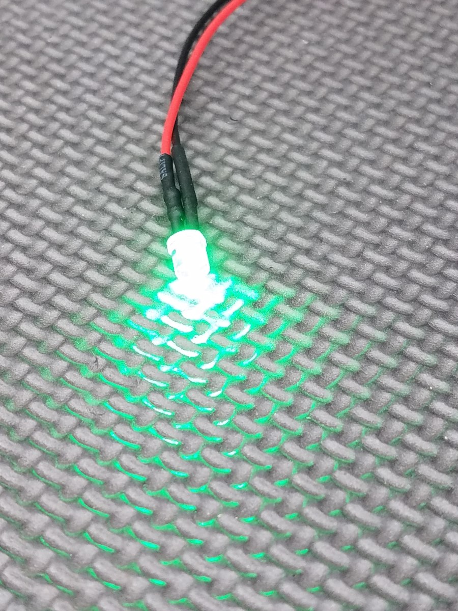 5mm Wide Angle 12V LED Green