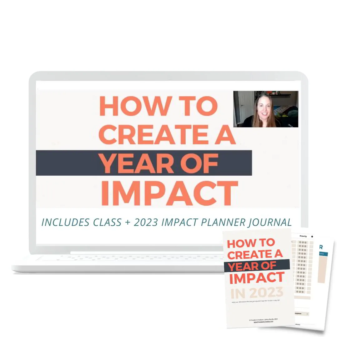 How To Create a Year of Impact (with class and 2023 Impact Planner Journal)