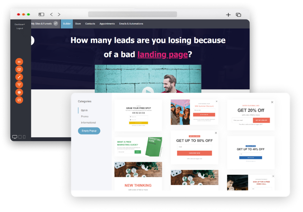 Sales Funnel Builder Sites & More