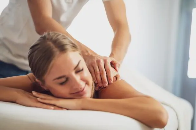 person enjoying massage