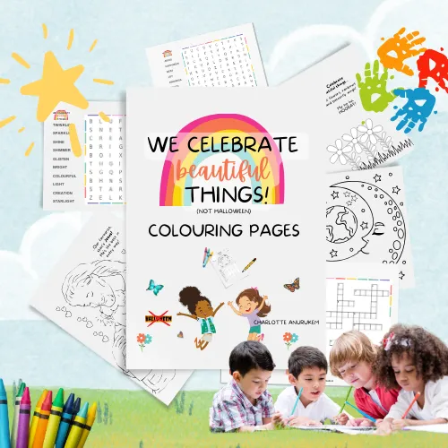 'Celebrate beautiful things' Printable Colouring pages for kids
