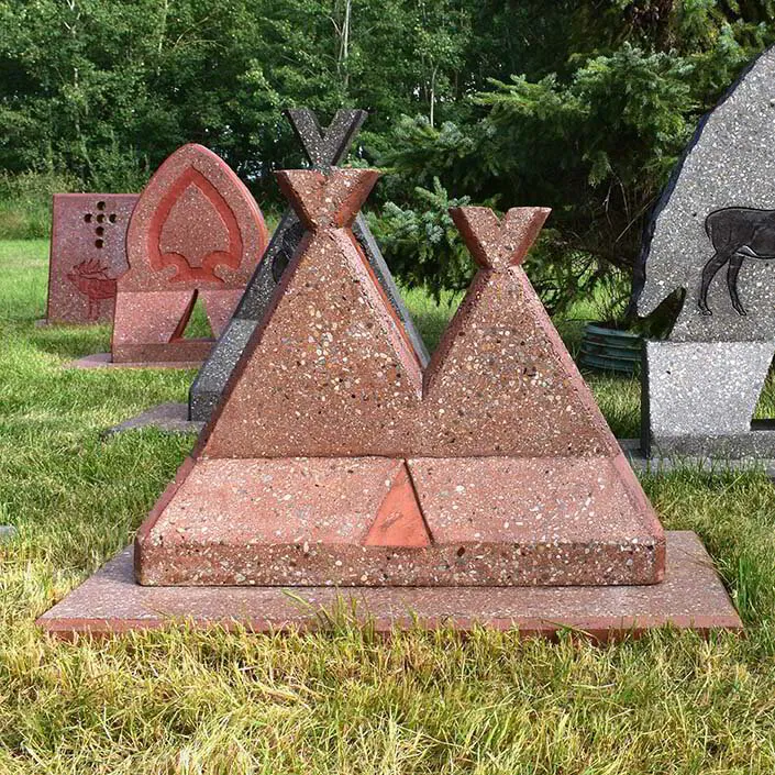 Double Tipi Headstone