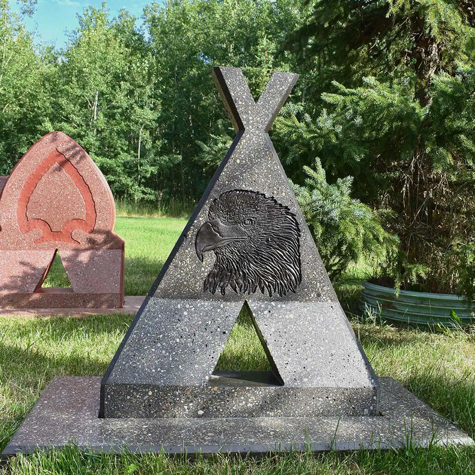 Eagle Tipi Headstone