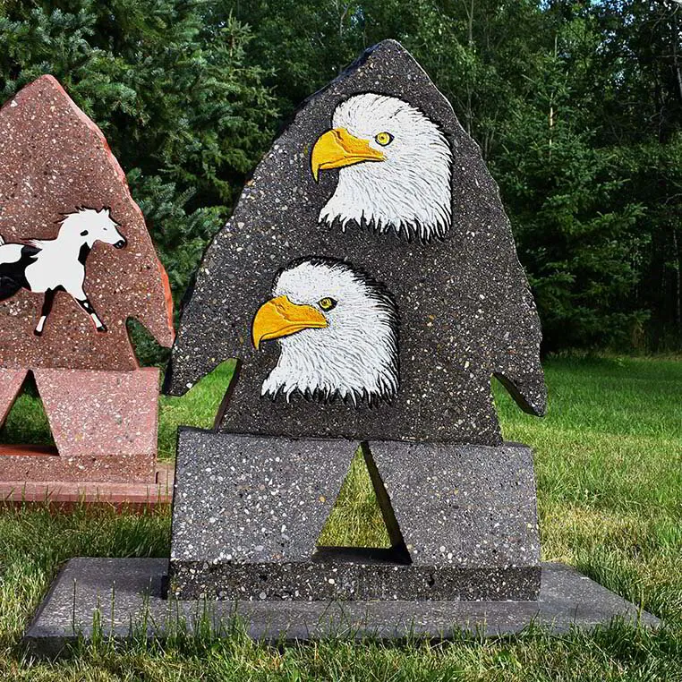 Eagle Arrowhead Headstone (New Design)