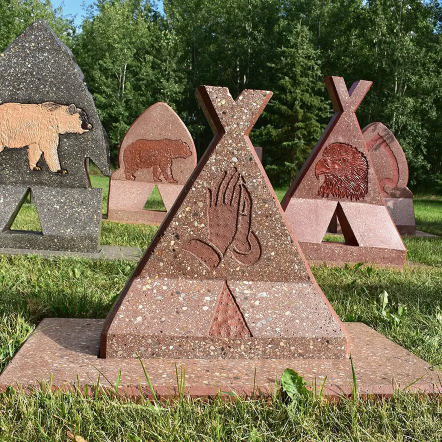 Praying Hand Tipi Headstone