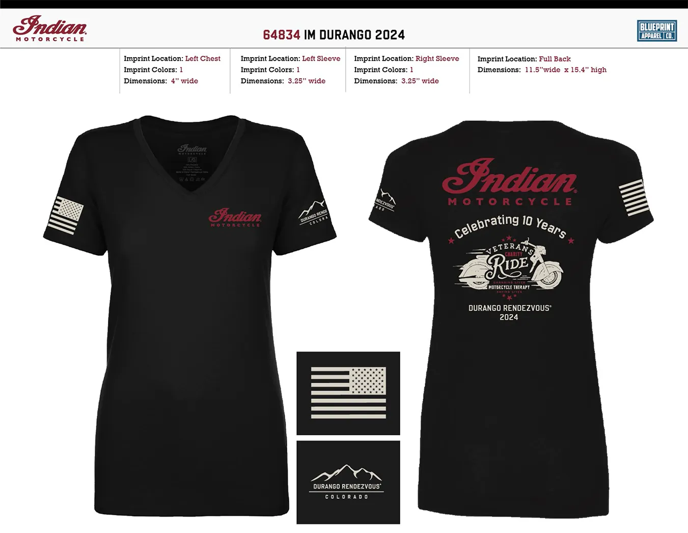 Indian Motorcycle Durango Event Shirt - Women's (Black only)