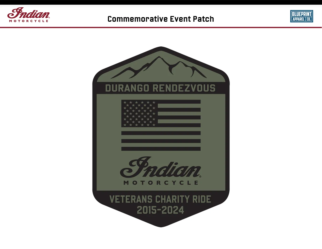 Veterans Charity Ride 10th Anniversary Patch 2015-2024