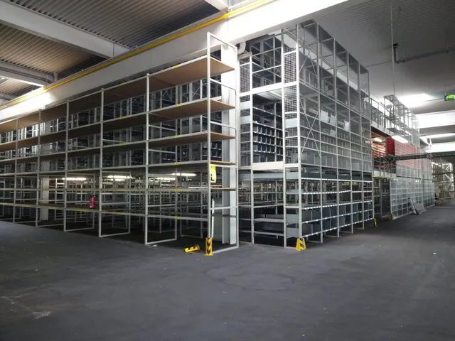 Shelving system, multi-storey