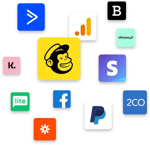 Collection of various application icons representing PatientBase Integrations with services like analytics, payments, and social media.