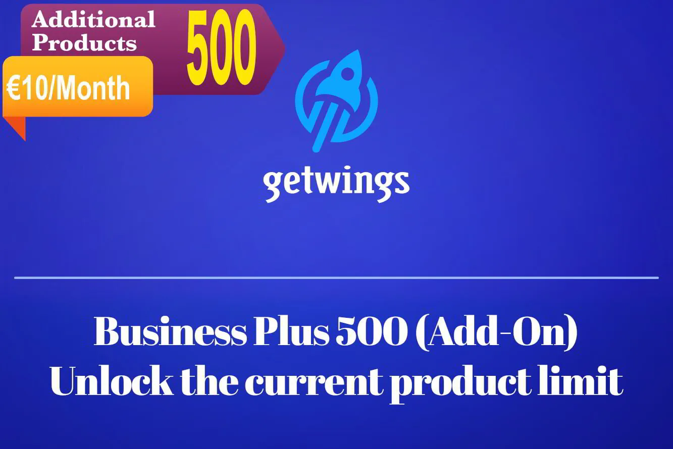 GetWings Add-on Business Plus 500 (1yr)
