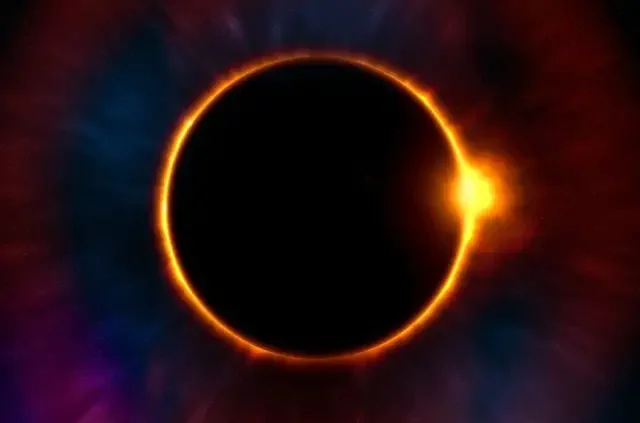 Sun eclipse with a corona.
