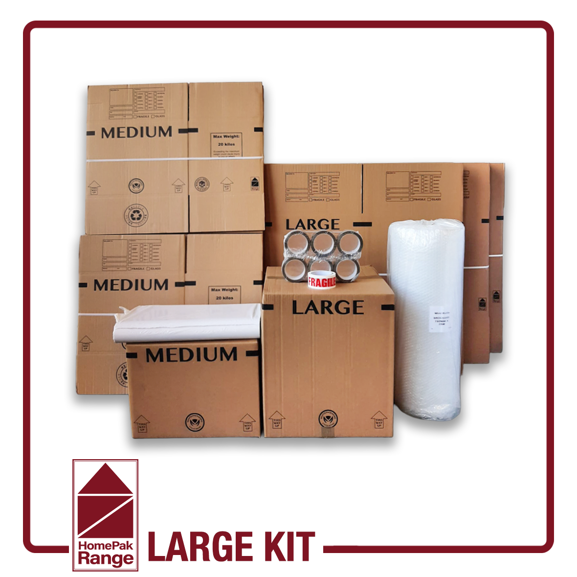 HomePak Large Moving Kit | 110 Boxes & Packing Supplies | Save £164 ...