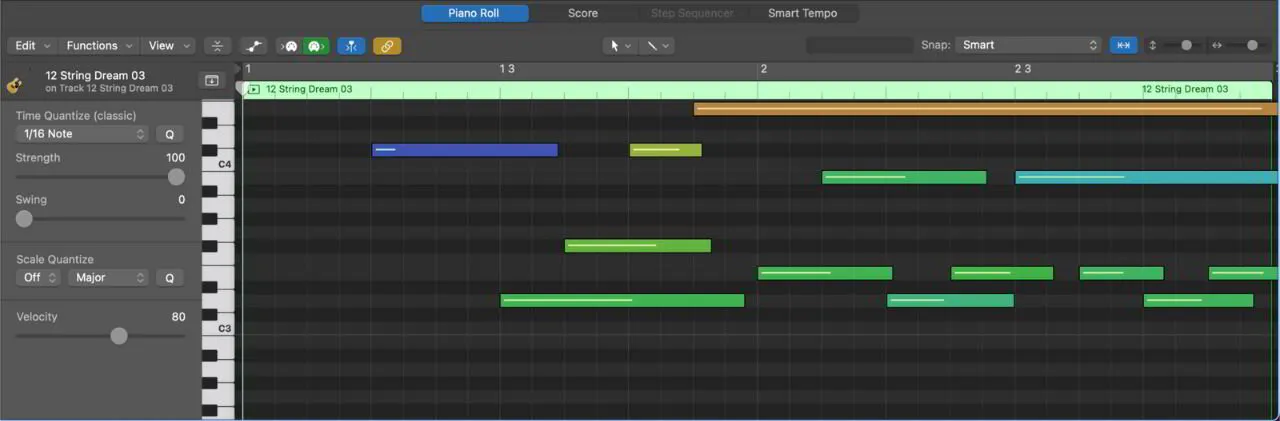 Logic Pro X Piano Roll