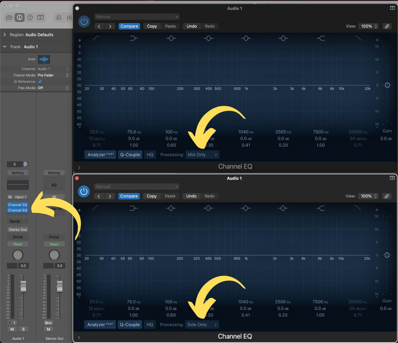 Logic Pro X How To Use Mid/Side With Stock Plugins