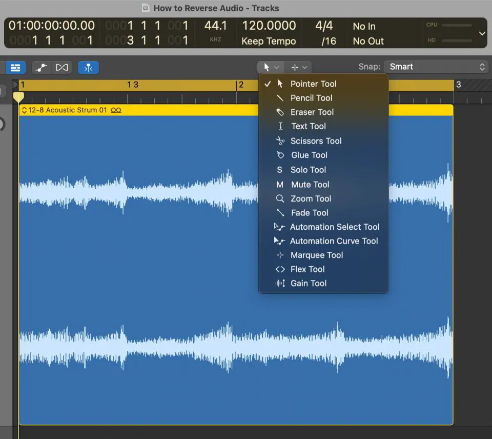 Logic Pro X: How To Reverse Audio