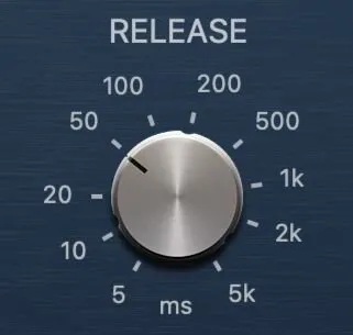 An image showing the release control within Logic's Compressor.