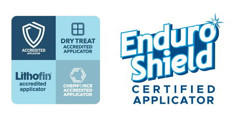 We are certified applicators of EndurShield, Dry Treat, Lithofin and Chemforce