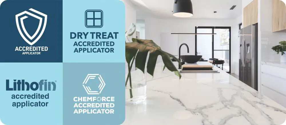 We are certified applicators of EnduroShield, Dry Treat, Lithofin & Chemforce. Click to learn more