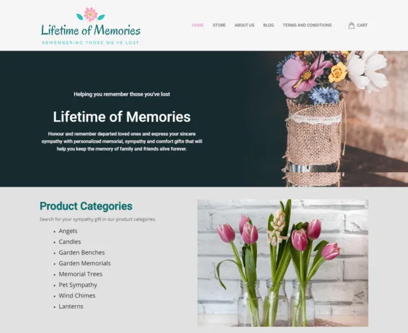 Lifetime of Memories website design windsor ontario webzooler.com