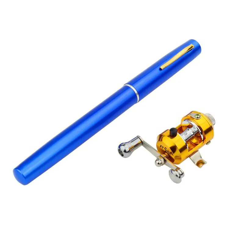 Pocket Fishing Rod with Reel, High Hardness Telescopic Mini Pen