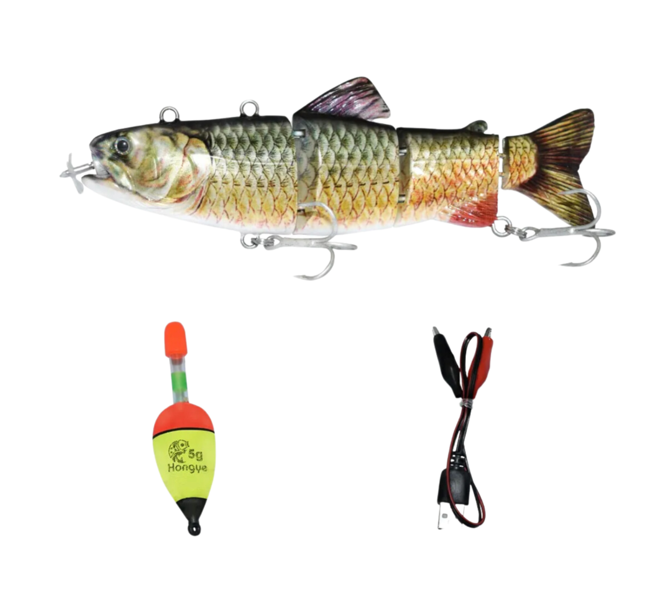 Robotic Fishing Lure 13cm 42g USB Rechargeable Self Swimming