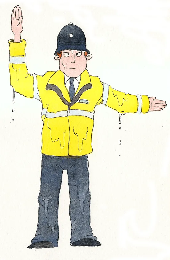 image of a traffic officer taken from the book pass your theory test in a day