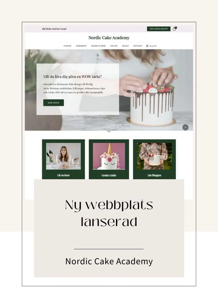 Webbplats lanserad till Nordic Cake Academy 