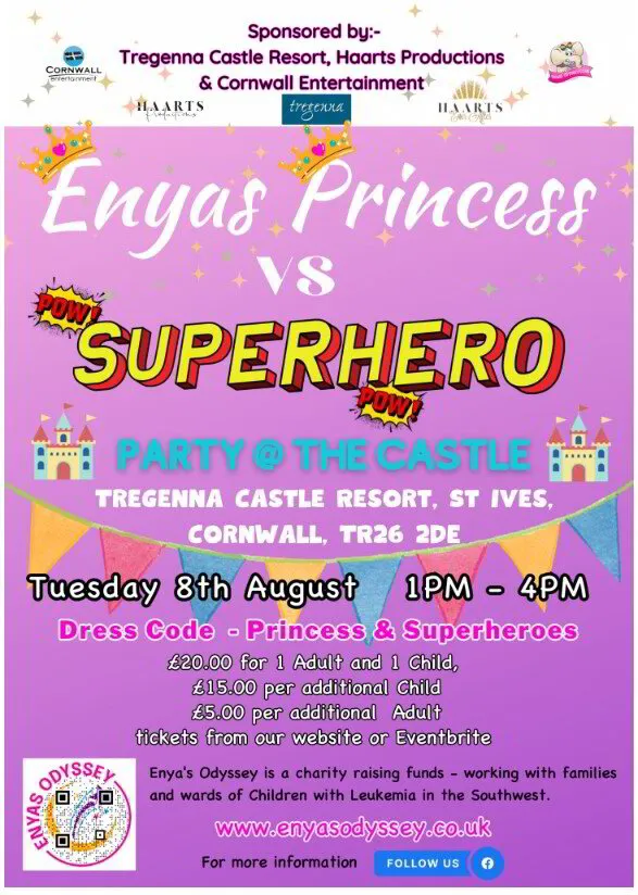 Enya’s Princess vs Superhero Party at the Castle