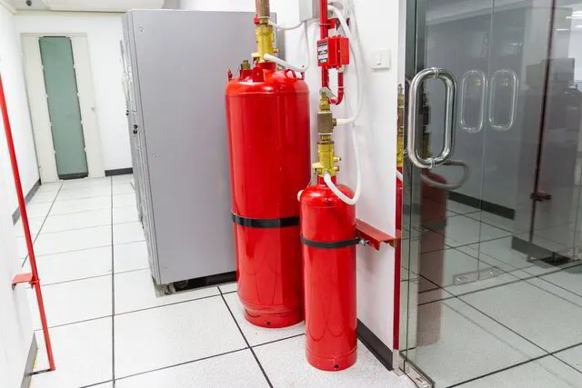 Système de protection incendie dans une entreprise.