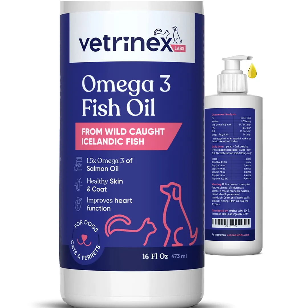 Salmon Oil for Dogs, Fish Oil With Omega 3