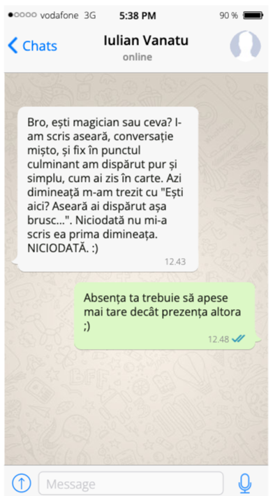 Exemplu conversatie WhatsApp 3