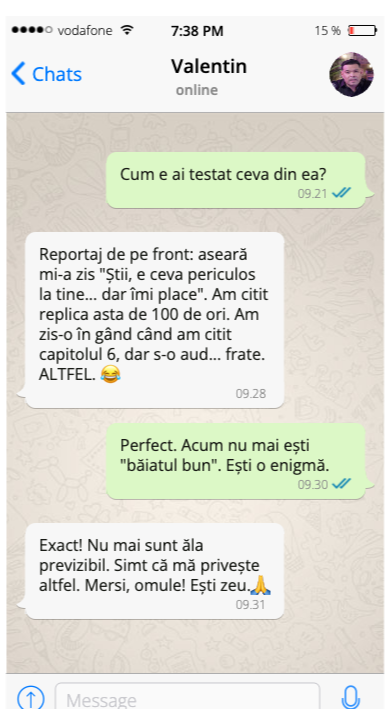 Exemplu conversatie WhatsApp 4