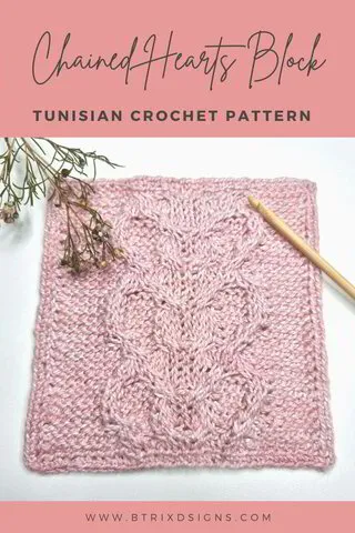 Tunisian Lacy Cabled Block -  Cozy Fall Charity MAL 2022
