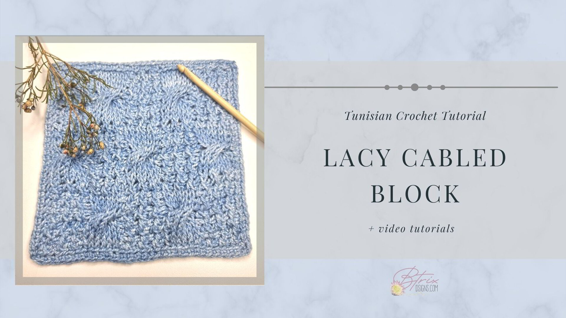 Tunisian Cabled Throw Crochet Pattern