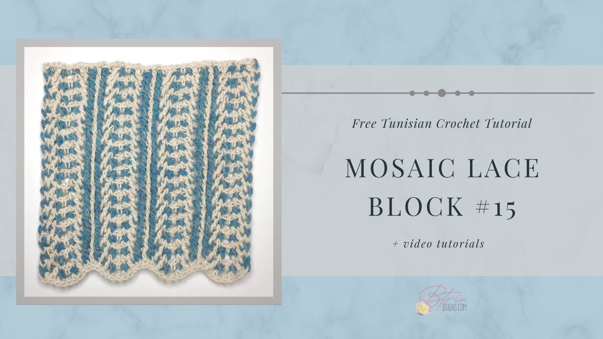 Stitch Tutorials for Tunisian Mosaic Crochet - KnitterKnotter