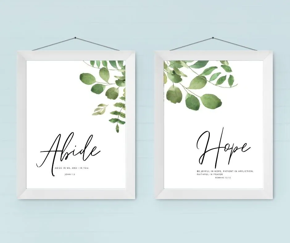 Abide & Hope Bundle Printables