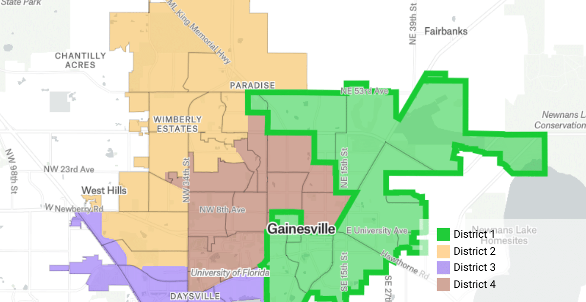 The New Gainesville City Commission Districts Explained 4456